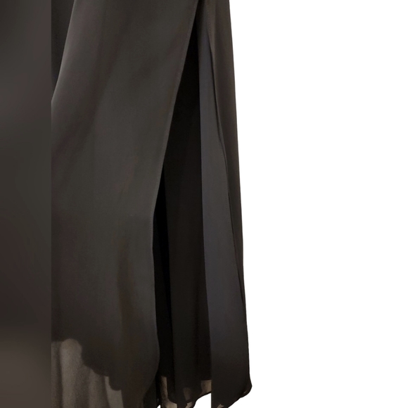 Dana Kay Sheer Palazzo Wide Leg Pants with Lining and Side Slits - Picture 8 of 12